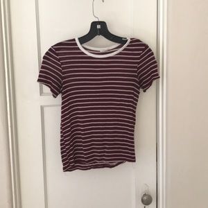 White striped maroon full tilt top